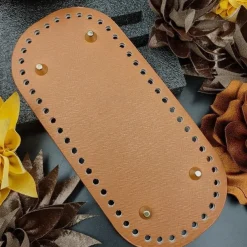 Crochet Bag Bases 3.94*8.66inch with Holes - Assorted Colors, Long Oval Shape for DIY Shoulder Bags & Crafts, Random Colors, Purse Shapers