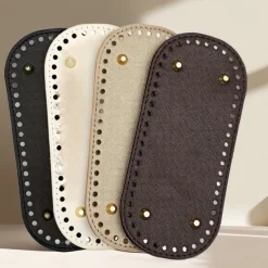 Crochet Bag Bases 3.94*8.66inch with Holes - Assorted Colors, Long Oval Shape for DIY Shoulder Bags & Crafts, Random Colors, Purse Shapers