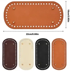 Crochet Bag Bases 3.94*8.66inch with Holes - Assorted Colors, Long Oval Shape for DIY Shoulder Bags & Crafts, Random Colors, Purse Shapers