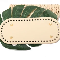 Crochet Bag Bases 3.94*8.66inch with Holes - Assorted Colors, Long Oval Shape for DIY Shoulder Bags & Crafts, Random Colors, Purse Shapers