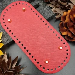 Crochet Bag Bases 3.94*8.66inch with Holes - Assorted Colors, Long Oval Shape for DIY Shoulder Bags & Crafts, Random Colors, Purse Shapers