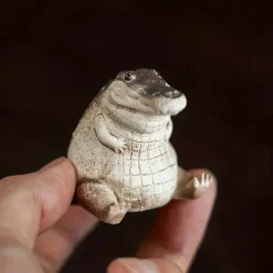 Crocodile Ornament - Resin Tea Pet For Home Decor, Collectibles, And Living Room Bar Cafe Decor - Miniature Landscape And Desk Decoration