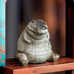 Crocodile Ornament - Resin Tea Pet For Home Decor, Collectibles, And Living Room Bar Cafe Decor - Miniature Landscape And Desk Decoration