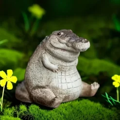 Crocodile Ornament - Resin Tea Pet For Home Decor, Collectibles, And Living Room Bar Cafe Decor - Miniature Landscape And Desk Decoration