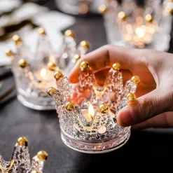 Crystal Candle Holder (Candle Not Included), Elegant Home Decor, Gift for Father's Day, Mother's Day, Christmas, Valentine's Day, Anniversary, Birthday, Romantic Table Decor