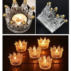 Crystal Candle Holder (Candle Not Included), Elegant Home Decor, Gift for Father's Day, Mother's Day, Christmas, Valentine's Day, Anniversary, Birthday, Romantic Table Decor