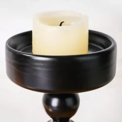 Crystal Glass Candlestick Holders, Striped Long-Stem and Round Ball Design, Elegant Home Decor Candle Holder for Dining Table, Wedding, Hotel, and Party Tabletop Decorations