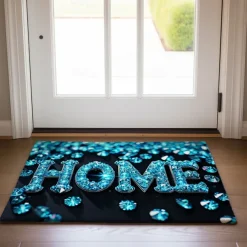 Crystal Home Doormat Floor Mats Washable Rugs Kitchen Mat Non-Slip Oil Proof Rug Indoor Outdoor Mat Bedroom Decor Bathroom Mat Entrance Rug