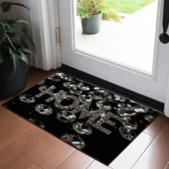 Crystal Home Doormat Floor Mats Washable Rugs Kitchen Mat Non-Slip Oil Proof Rug Indoor Outdoor Mat Bedroom Decor Bathroom Mat Entrance Rug