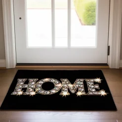 Crystal Home Doormat Floor Mats Washable Rugs Kitchen Mat Non-Slip Oil Proof Rug Indoor Outdoor Mat Bedroom Decor Bathroom Mat Entrance Rug