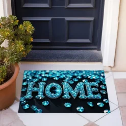 Crystal Home Doormat Floor Mats Washable Rugs Kitchen Mat Non-Slip Oil Proof Rug Indoor Outdoor Mat Bedroom Decor Bathroom Mat Entrance Rug