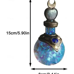Crystal Potion Bottle, Magic Moon Potion Decorative Bottle, Resin Decoration Home Ornament, Gift for Birthday Valentines Day