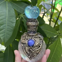 Crystal Potion Bottle, Magic Moon Potion Decorative Bottle, Resin Decoration Home Ornament, Gift for Birthday Valentines Day