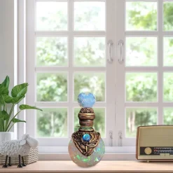 Crystal Potion Bottle, Magic Moon Potion Decorative Bottle, Resin Decoration Home Ornament, Gift for Birthday Valentines Day