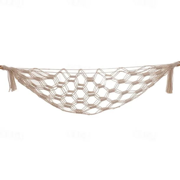 Cuddly Hammock Toy Hammock Organize Stuffed Animals and Children's Toys Bohemian Tapestry Wall Storage Bag for Nursery Bedroom Playroom