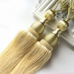 Curtain Rope with Tassels Tiebacks Tennis Ball Curtain Holder Hanging Belts Ropes Clips Fastener Tieback Curtains Accessories