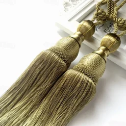 Curtain Rope with Tassels Tiebacks Tennis Ball Curtain Holder Hanging Belts Ropes Clips Fastener Tieback Curtains Accessories