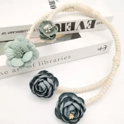 Curtain Tiebacks Clips Flower Shape Romantic French Style Decoration for Bedroom Livingroom 1pc