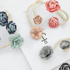 Curtain Tiebacks Clips Flower Shape Romantic French Style Decoration for Bedroom Livingroom 1pc