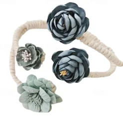 Curtain Tiebacks Clips Flower Shape Romantic French Style Decoration for Bedroom Livingroom 1pc
