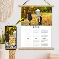 Custom 2025 Calendar Posters with Hangers Wall Art Canvas Prints and Poster Personalized Poster