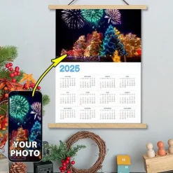 Custom 2025 Calendar Posters with Hangers Wall Art Canvas Prints and Poster Personalized Poster