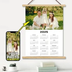 Custom 2025 Calendar Posters with Hangers Wall Art Canvas Prints and Poster Personalized Poster