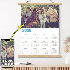 Custom 2025 Calendar Posters with Hangers Wall Art Canvas Prints and Poster Personalized Poster