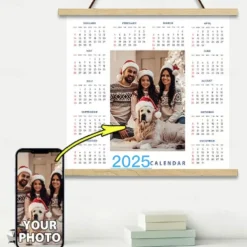 Custom Calendar 2025 Calendar Posters with Hangers Wall Art Canvas Prints and Poster Personalized Poster