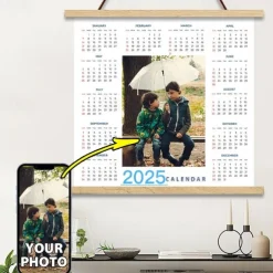 Custom Calendar 2025 Calendar Posters with Hangers Wall Art Canvas Prints and Poster Personalized Poster