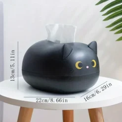 Cute Cat Tissue Box, Cartoon Tissue Box Cover Holder, Cat Tissue Dispenser Box, Paper Storage Napkin Box, Tissue Holder, Home Decor