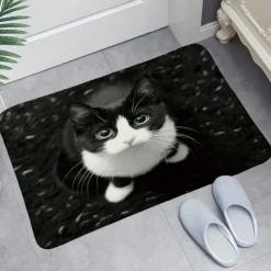 Cute Cats Doormat Floor Mats Washable Rugs Kitchen Mat Non-Slip Oil Proof Rug Indoor Outdoor Mat Bedroom Decor Bathroom Mat Entrance Rug