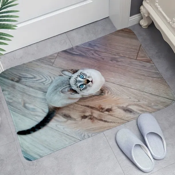 Cute Cats Doormat Floor Mats Washable Rugs Kitchen Mat Non-Slip Oil Proof Rug Indoor Outdoor Mat Bedroom Decor Bathroom Mat Entrance Rug