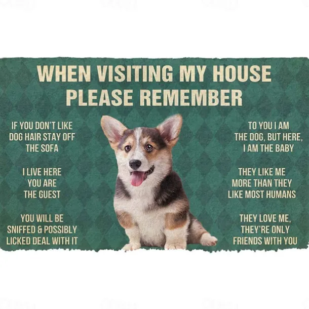 Cute Dogs Doormat Floor Mats Washable Rugs Kitchen Mat Non-Slip Oil Proof Rug Indoor Outdoor Mat Bedroom Decor Bathroom Mat Entrance Rug