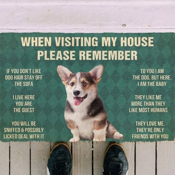 Cute Dogs Doormat Floor Mats Washable Rugs Kitchen Mat Non-Slip Oil Proof Rug Indoor Outdoor Mat Bedroom Decor Bathroom Mat Entrance Rug