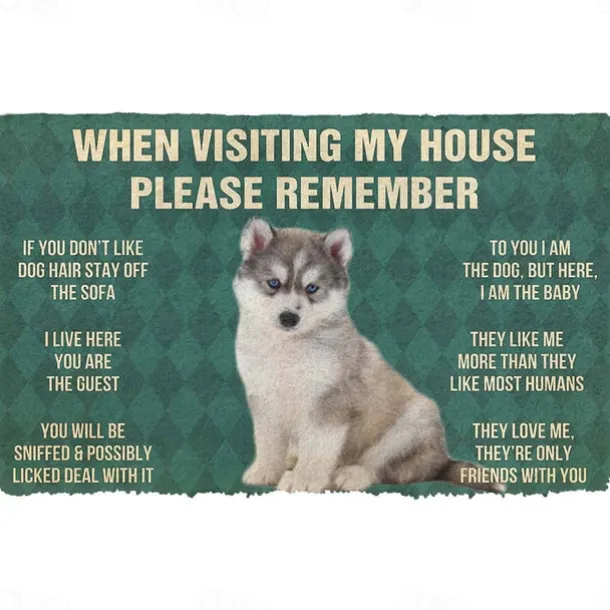 Cute Dogs Doormat Floor Mats Washable Rugs Kitchen Mat Non-Slip Oil Proof Rug Indoor Outdoor Mat Bedroom Decor Bathroom Mat Entrance Rug