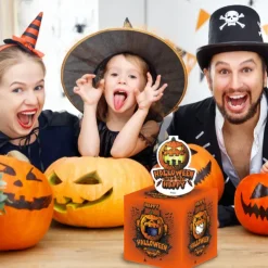 Cute Halloween Stickers for Kids, Groovy Halloween Decorations with Trick or Treat Stay Spooky Let s Go Ghouls Skeletons Ghosts Pumpkins Stickers, Vinyl Waterproof Stickers for Water Bottles Laptop