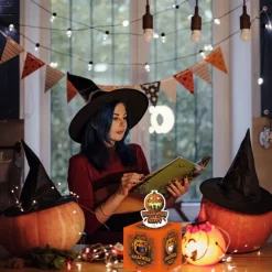 Cute Halloween Stickers for Kids, Groovy Halloween Decorations with Trick or Treat Stay Spooky Let s Go Ghouls Skeletons Ghosts Pumpkins Stickers, Vinyl Waterproof Stickers for Water Bottles Laptop