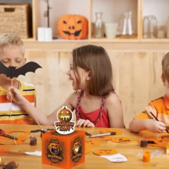 Cute Halloween Stickers for Kids, Groovy Halloween Decorations with Trick or Treat Stay Spooky Let s Go Ghouls Skeletons Ghosts Pumpkins Stickers, Vinyl Waterproof Stickers for Water Bottles Laptop