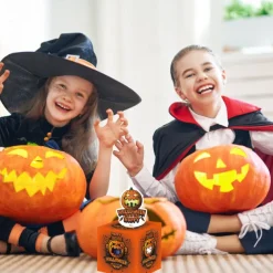 Cute Halloween Stickers for Kids, Groovy Halloween Decorations with Trick or Treat Stay Spooky Let s Go Ghouls Skeletons Ghosts Pumpkins Stickers, Vinyl Waterproof Stickers for Water Bottles Laptop