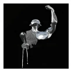 3D Wall Art Love Heart Prints/Posters Metal Sculpture Couple Hug Modern Picture Home Decoration Wall Hanging Gift Rolled Canvas Unframed Unstretched