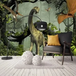 3D Animal Mural Wallpaper Dinosaur Wall Sticker Covering Print Peel and Stick Removable PVC / Vinyl Material Self Adhesive / Adhesive Required Wall Decor Wall Mural for Living Room Bedroom