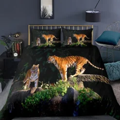 3D Bedding Cat print Print Duvet Cover Bedding Sets Comforter Cover with 1 print Print Duvet Cover or Coverlet,2 Pillowcases for Double/Queen/King