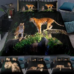 3D Bedding Cat print Print Duvet Cover Bedding Sets Comforter Cover with 1 print Print Duvet Cover or Coverlet，2 Pillowcases for Double/Queen/King
