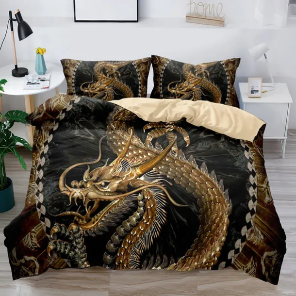 3D Bedding Dragon print Print Duvet Cover Bedding Sets Comforter Cover with 1 print Print Duvet Cover or Coverlet,2 Pillowcases for Double/Queen/King