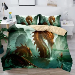 3D Bedding Dragon print Print Duvet Cover Bedding Sets Comforter Cover with 1 print Print Duvet Cover or Coverlet,2 Pillowcases for Double/Queen/King