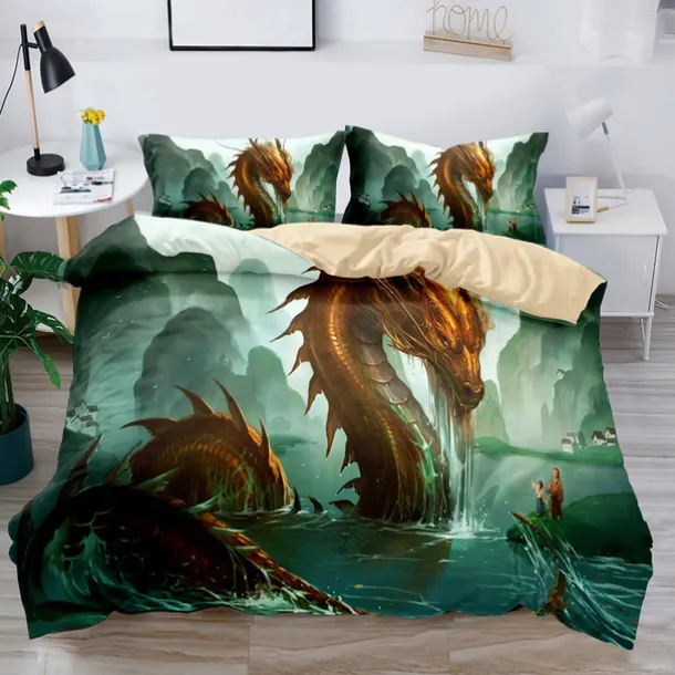 3D Bedding Dragon print Print Duvet Cover Bedding Sets Comforter Cover with 1 print Print Duvet Cover or Coverlet,2 Pillowcases for Double/Queen/King