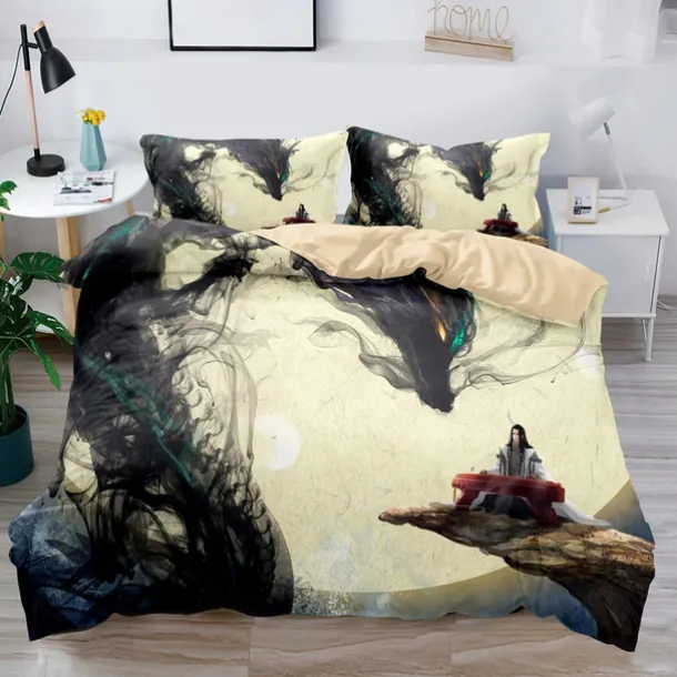 3D Bedding Dragon print Print Duvet Cover Bedding Sets Comforter Cover with 1 print Print Duvet Cover or Coverlet,2 Pillowcases for Double/Queen/King