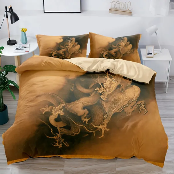 3D Bedding Dragon print Print Duvet Cover Bedding Sets Comforter Cover with 1 print Print Duvet Cover or Coverlet,2 Pillowcases for Double/Queen/King