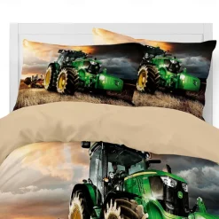 3D Bedding Farm Tractor print Print Duvet Cover Bedding Sets Comforter Cover with 1 print Print Duvet Cover or Coverlet，2 Pillowcases for Double/Queen/King